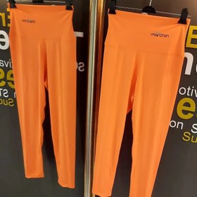 تصویر لگ ورزشی زنانه،کمر پهن ،سایزبندی 38،40،42،44،تک رنگ نارنجی 