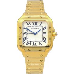تصویر ساعت مچی زنانه کارتیه مدل د سانتوس با بدنه طلایی 