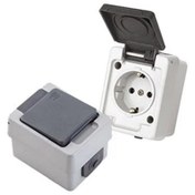 تصویر کلید و پریز روکار مدل برکه پارت الکتریک - پریز Part