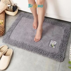 تصویر پادری پرز بلند طرح گل برگ ضد لغزش 