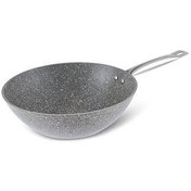 تصویر ماهیتابه وک بیوگرانیت کاراجا شن طوسی 28 سانتیمتر Karaca Karaca 28 wok tava