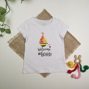 تصویر تیشرت نوزادی دخترانه آستین کوتاه برند لوپیلو طرح قایق سفید رنگ 