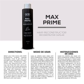 تصویر کراتین (هیدروتین) مکس پرایم کیو او دی QOD Keratin Hair Brand QOD Model Max Prime Volume 1000 ml