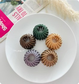 تصویر گیره مو چنگکی جنس شمعی و مخمل 