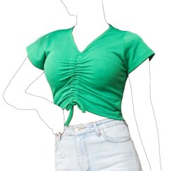 تصویر کراپ زنانه کبریتی برند Miss Ece سایز ۴۲ و ۴۴ و ۴۰ و ۳۸ رنگ سفید و قرمز 