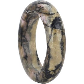 تصویر حلقه سنگی رودونیت معدنی با نقش و نگار بسیار زیبا کیفیت سنگ و تراش عالی خوشرنگ سایز 57 استاندارد 