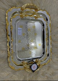 تصویر سینی پذیرایی SHANYA دو تیکه مستطیل اماراتی (ارسال رایگان) 