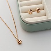 تصویر نیم ست گره دخترانه شیک طرح طلا ژوپینگ ns59 