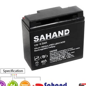 تصویر باتری یو پی اس 12 ولت 4.5 آمپر سهند Sahand 12V 4.5Ah VRLA Battery