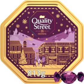 تصویر شکلات کوالیتی استریت قوطی فلزی نستله 813 گرمی Nestle Quality Street Christmas Chocolates Tin 813 gr