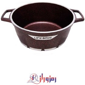 تصویر قابلمه گرانیتی لایف اسمایل مدل FLCM 36P LIFE SMILE FLCM-36P Granite Coating Soup Pot