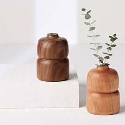 تصویر گلدان فانتزی چوبی کدWooden fantasy vase k1 