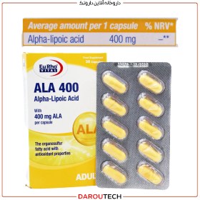 تصویر کپسول آ ال آ 400 یوروویتال 30 عدد Eurhovital ALA 400 Mg 30 Caps