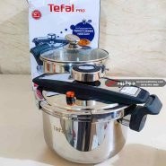 تصویر زودپز دوقلو 7 و 5 لیتر تفال درب گاوصندوقی کیفیت عالی Twin pressure cooker, 5+7 liters, safe door, high quality