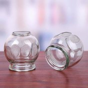 تصویر لیوان شیشه ای بادکش گرم برند فالیزک در 5 سایز مختلف 