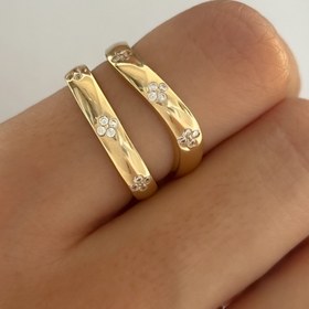 تصویر انگشتر گل نگینی 