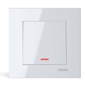 تصویر کلید تک پل ویرا مدل ساده سفید Veera Switch And Sockets White