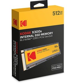 تصویر اس اس دی 512 گیگابایت کداک مدل X300s M.2 2280 NVMe ا Kodak X300s M.2 2280 NVMe 512GB Internal SSD Kodak X300s M.2 2280 NVMe 512GB Internal SSD