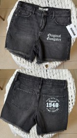 تصویر شورتک جین طرح orginal gangster 