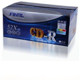 تصویر سی دی خام فینال طلایی 52x باکس دار 50 عددی کارتن 300 عددی Final 52X CD-R 50 Pack 300 Box