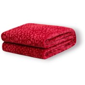 تصویر پتو مسافرتی دو نفره گلبافت مدل فلورا با طرح و رنگ متنوع - قرمز اناری 