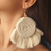 تصویر گوشواره مکرومه Macrame earrings