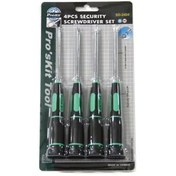 تصویر ست 4 عددی پیچ گوشتی دوشاخ(وسط چاک)پروسکیت ProsKit SD-2404 screwdriver