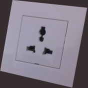 تصویر پریز ارت دارتوکار MK خیام الکتریک مدل آرام سفید 