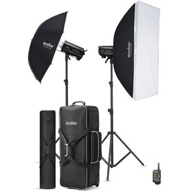 تصویر کیت فلاش استودیویی دو شاخه گودوکس Godox QT400IIIM Studio Flash 