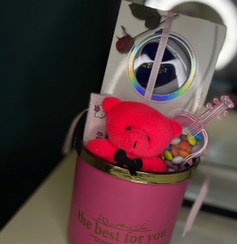 تصویر پک کادویی دخترانه صورتی| کادوی شیک و خاص و اقتصادی 