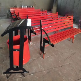 تصویر نیمکت و سطل زباله 