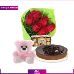 تصویر Bouquet of roses, dolls and chocolates (Delivery in Australia) 