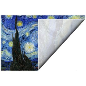 تصویر کاغذ کادو ترمه طراحان ایده مدل شب ستاره ای از ونگوگ کد art0010 