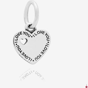 تصویر چارم نقره قلب باهم برای همیشه پاندورا 