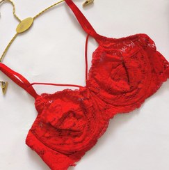 تصویر سوتین گیپوری فنردار زنانه پانیذ سایز ۹۰ رنگ سبز 