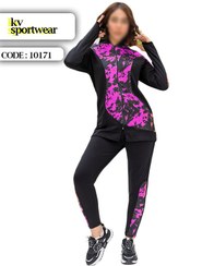 تصویر ست مانتو شلوار فینگردار ورزشی زنانه کد 008 Set of womens sport coat and pants with fingering code 008