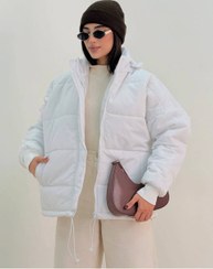 تصویر کاپشن استر دار کاپشن استر دارسفید