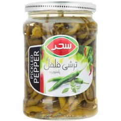 تصویر ترشی فلفل سوزنی سحر 600 گرمی 