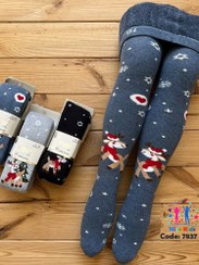 تصویر جورابشلواری طرح دار کریسمسی گوزن 