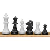 تصویر مهره شطرنج پلی استر فدراسیونی طرح سنگی کد 10281 