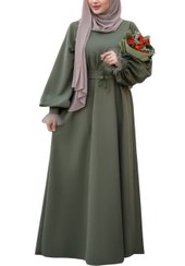 تصویر مانتو عبایی سدنا مشکی (تنوع پارچه) کد 14011 