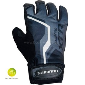 تصویر دستکش ورزشی دوچرخه سواری شیمانو مدل Wind Protector مشکی تیره Shimano Bicycle Gloves Wind Protector 