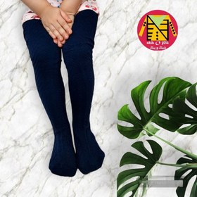 تصویر جوراب شلواری دخترانه کیابی 7 تا 10 سال XP014 plain ribbed tights XP014