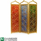 تصویر پارتیشن پاراوان شیشه رنگی چوبی مدل ۵۰۷ 