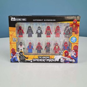 تصویر اکشن فیگور ۱۲ عددی مینی ابرقهرمانان دیسی و مارول سایز ۴ سانتیمتر 