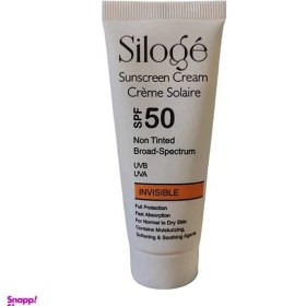 تصویر کرم ضد آفتاب سیلوژه SPF 50 مدل NON TINTED 50+ INVISIBLE ‌بدون رنگ مناسب پوست‌ های نرمال تا خشک حجم 40 میلی‌ لیتر 