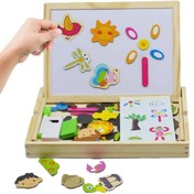 تصویر تخته دورو مگنتی با جورچین/ تخته لپتاپی/تخته دو طرفه گچ وایت برد ه 