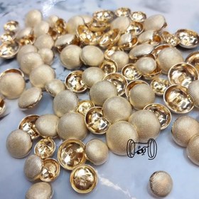 تصویر دکمه استیل رنگ ثابت ۴ سایز - دودی / سایز 4 