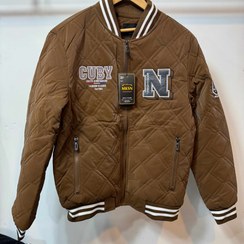 تصویر بامبر جکت قهوه ای کاراملی | کاپشن باکسی اولد مانی - 3XL 