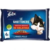 تصویر پوچfelix گربه بسته های 4عددی، 2عدد گوساله، 2عدد مرغ felix pocket for cat